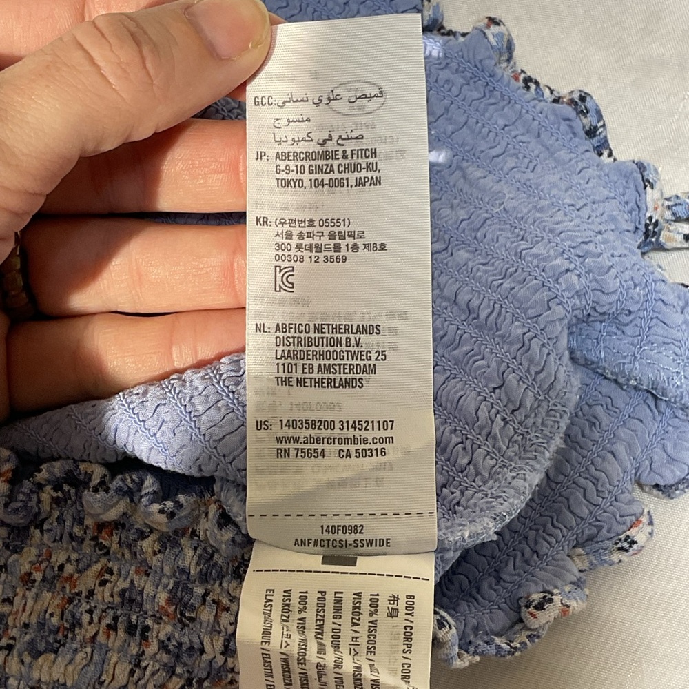 Abercrombie & Fitch Blue Textured Top - Picture 4 of 4